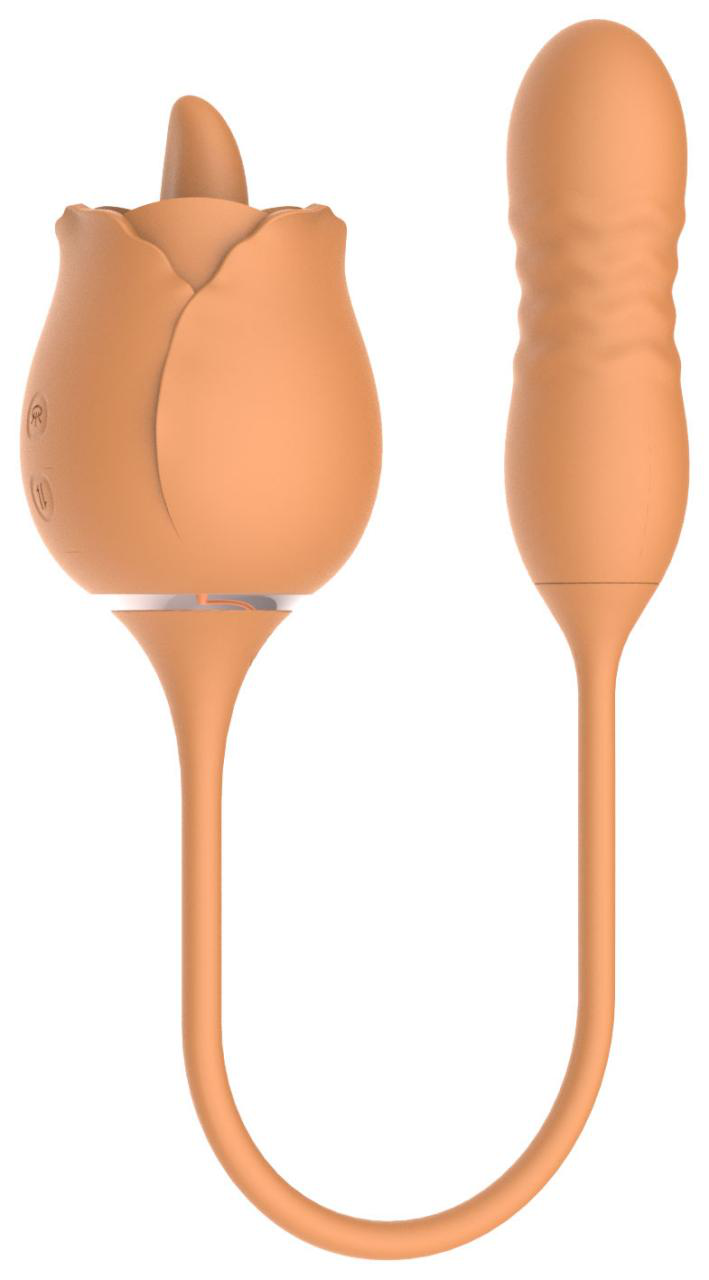 Milana Air Sucking Rose with Thrusting Eggs
