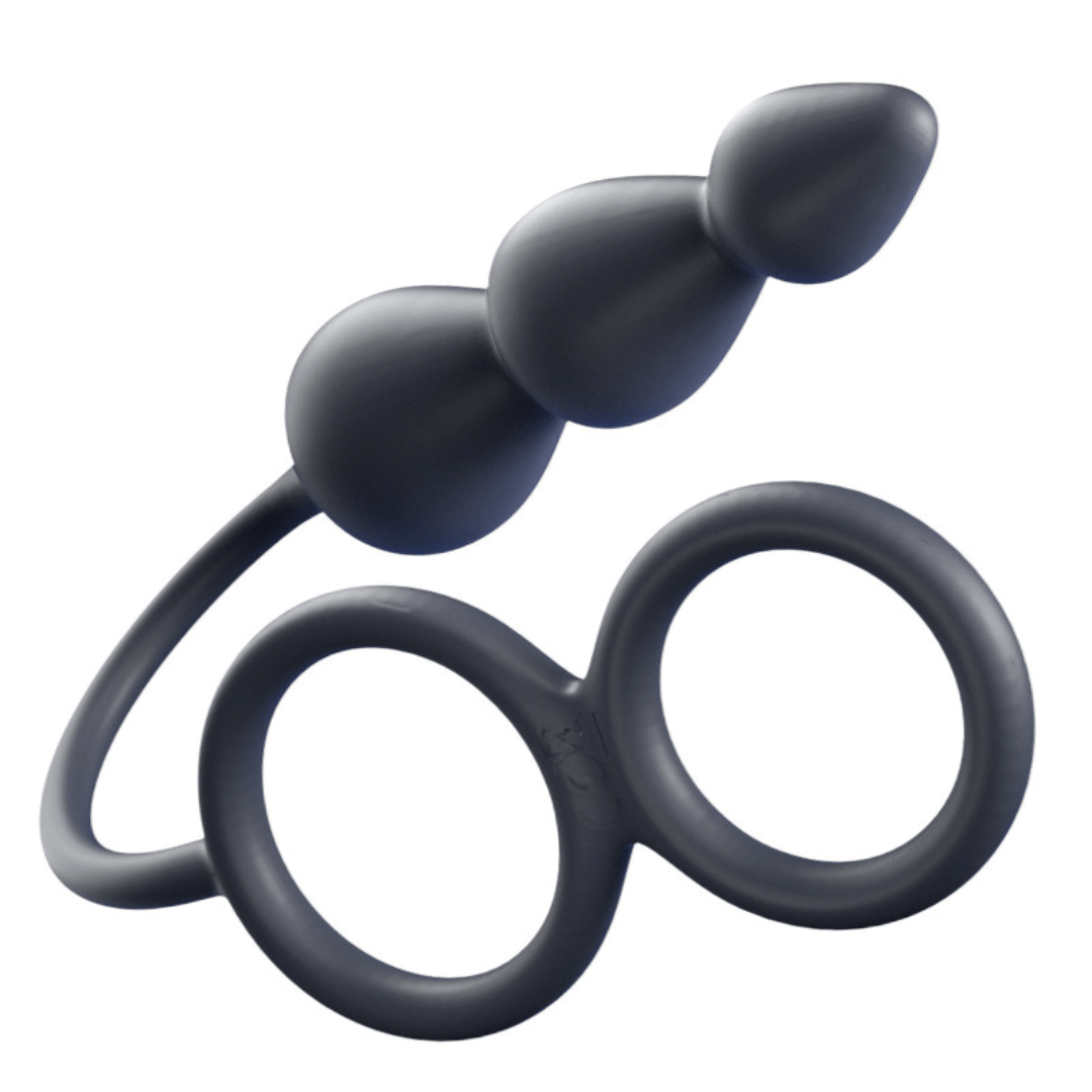 TB-C372 Vibrating anal beads with attached cock ring and wireless control - Anal beads