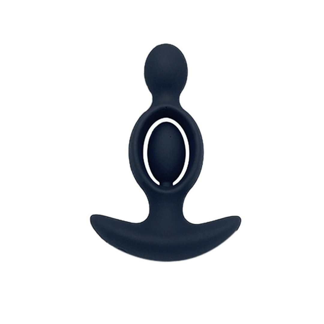 TB-A224 Hollowed out Vibrating Anal plug with wireless control-dual motor vibration - Thrusting