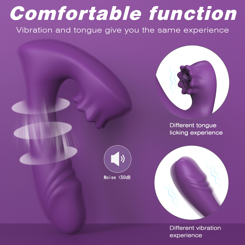 Wireless vibrating clitoral licking female wearable device