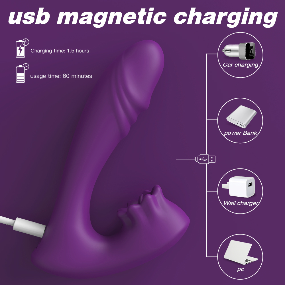 Wireless vibrating clitoral licking female wearable device