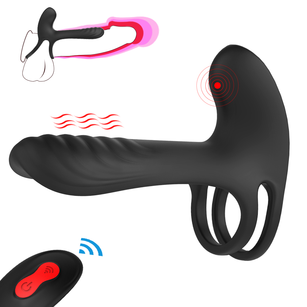 Male remote-controlled vibrating sex ring - Cock Rings
