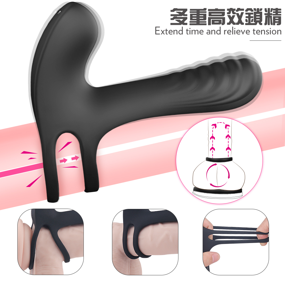 Male remote-controlled vibrating sex ring