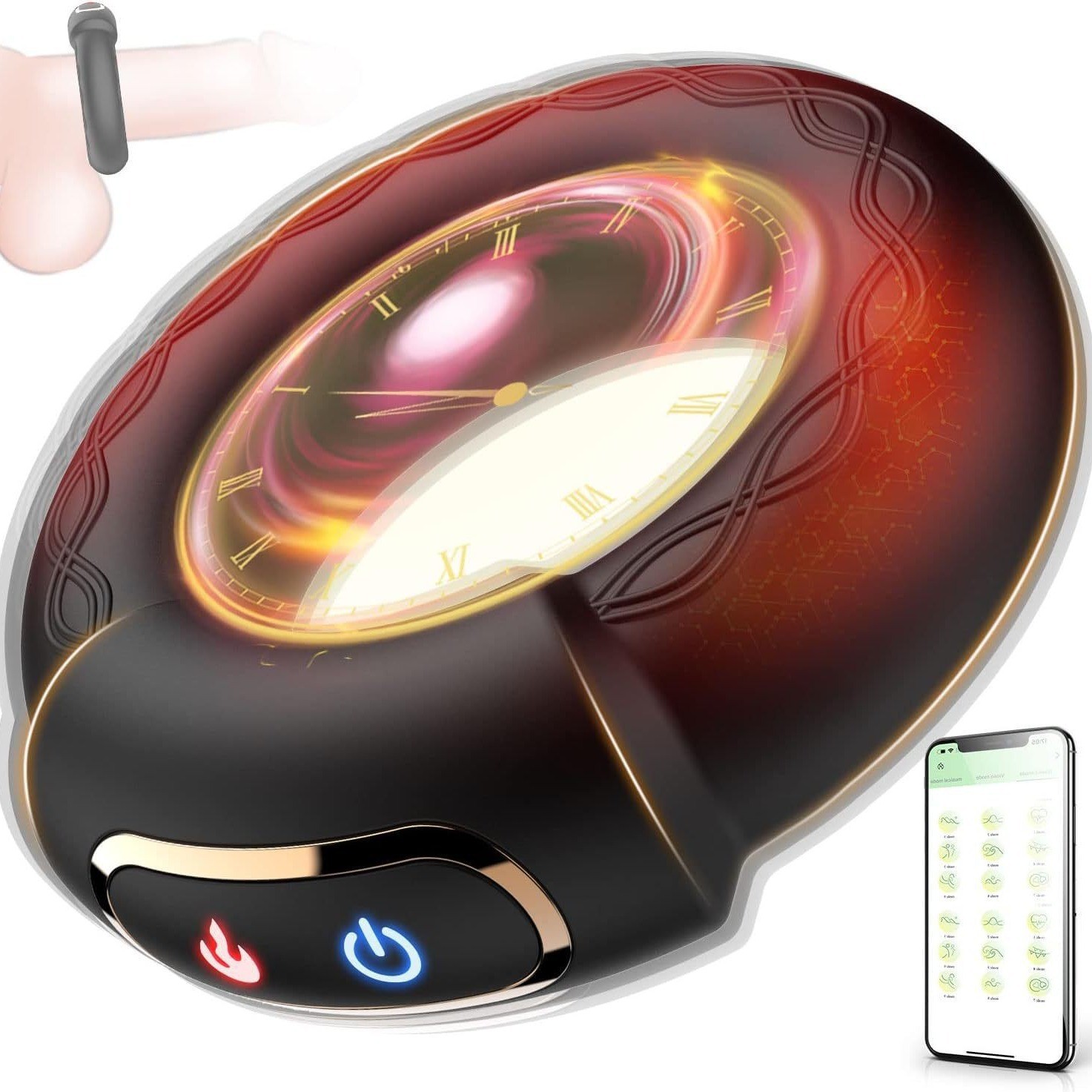 Male heated vibrating ring