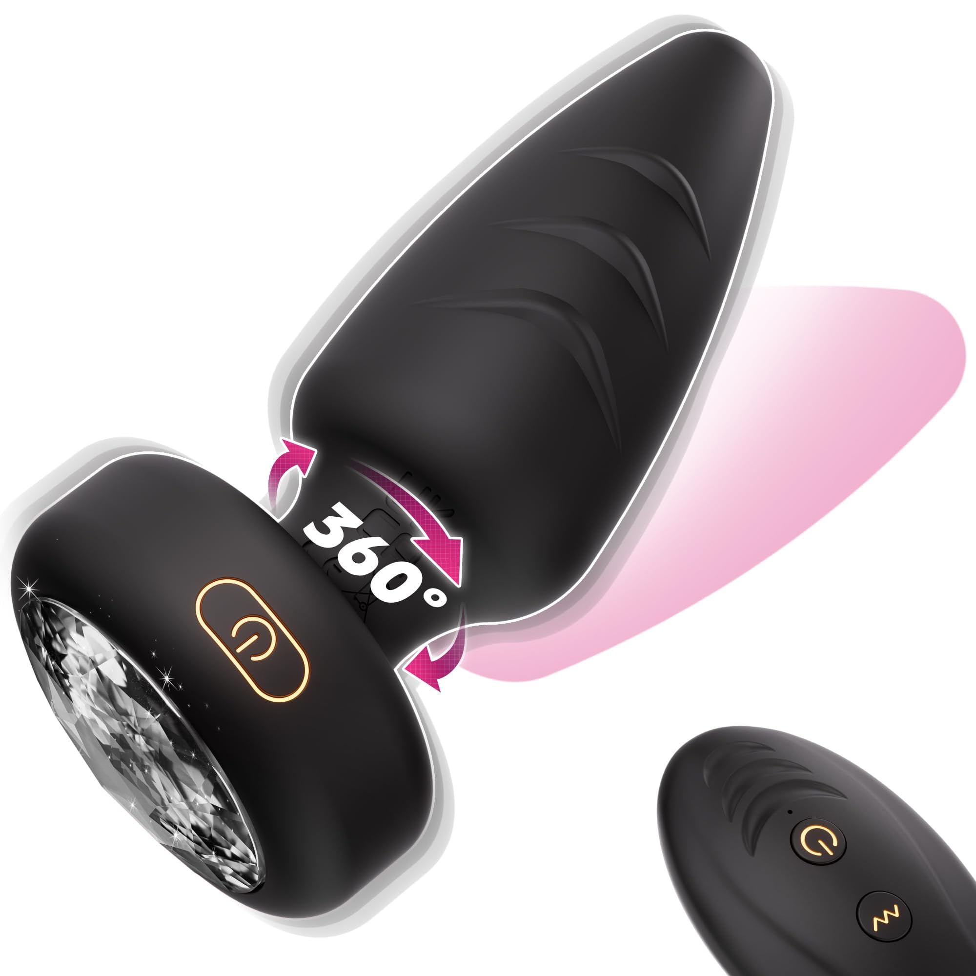 Remote Control Anal Plug with 360°Rotation Vibration - Tunnel